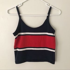 Brandy Melville Striped Faye Cropped Tank Top